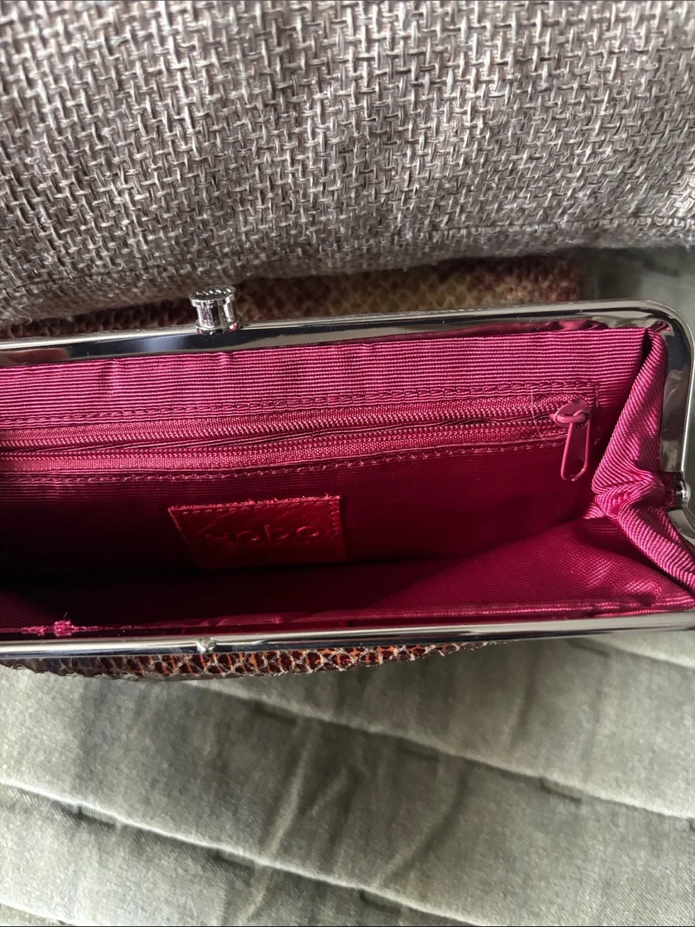 HOBO Snake-Print Lauren Wallet